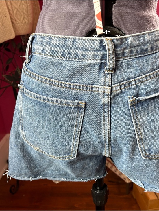 SHEIN Pants - Free with any purchase SHEIN Light Blue High-Waist Denim Cutoff Shorts